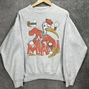 90s Miami Hurricanes Sweatshirt, University Of Miami Hurricanes Sweater